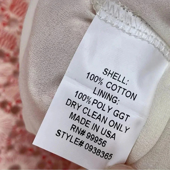 Shoshanna Eyelet Coral and Ivory Stacie Sheath Dress size 6 - Picture 15 of 15